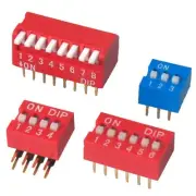 Lot10DIP Switch 4 Positions 1.47mm Pitch Through Hole Silver Side Actuated Slide