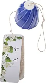 Levemolo Japanese Style Ceramic Wind Chime Elegant Hanging Ornament for Home Dec