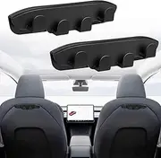 Nanaholy Upgraded 2025 Model Y Model 3 Accessories Seat Back Hooks for Tesla Accessories 2024 2023 2022 2021, 2 Pack Hanger for Car, Automotive Seat Back Organizers (Black)
