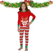 Family Reindeer PJs Matching Sets | Anti Fade Elastic Christmas Reindeer PJs Matching | Long Sleeve Family PJ Set for Festivals