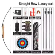 Straight Bow Bow and Arrow Set Split Wooden Bow and Arrow Wooden Handle