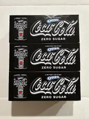 Lot Of 3 Coca-Cola OREO Zero Sugar Limited Edition 7.5 oz 10 Pack Mini Cans