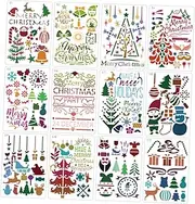 COHEALI 12pcs Christmas Template Christmas Window Stencil Large Stencils for Painting Stencils Template DIY Painting Stencils Christmas Themed Stencil Template Xmas White Pet Plastic