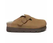 Brooklyn Birkie Platform Slides - Brown