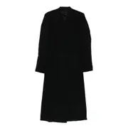 [Rick Owens] Rick Owens Overlap-seam Wool Coat 42 IT BLACK