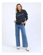 [Foxwood] Classic Stripe Simplified Crew Jumper in Multi
