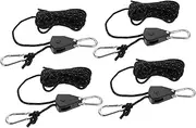 DINHEAROM 4 Pack Tent Guy Lines Outdoor Bungee Cords Carabiner Versatile Camping String for Tensioning Tents