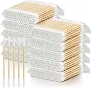 Cotton Swab, 1000 Pcs Round Tips Cotton Swabs, Bamboo Cotton Swabs for Makeup, Ear Wax Removal, Pet, Electronics Cleaning (White)