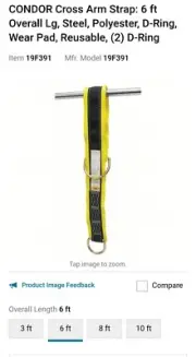 Condor Cross Arm Strap 6', 19F391