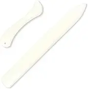 NILLOS Bone Folder, 2 PCS White Plastic Paper Creaser Scrapbooking Tool for Card Making, Scoring, Origami, Burnishing (2 Styles)