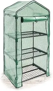 Relaxdays Greenhouse 3 Levels Tear-Resistant Growth Support for Plants, Levels Each of 60 x 46 cm (23.6 x 18.1 in)