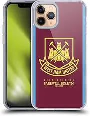 Head Case Designs Officially Licensed West Ham United FC 2015/16 Final Home Retro Crest Gel Case [Military Grade Protection] Compatible with Apple iPhone 11 Pro