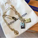 Lν 項鏈 LΟUIS VUITTON NANOGRAM 短項鏈 拼色 雙牌 M63141