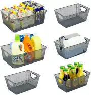 Wire Baskets for Organizing Pantry Baskets 6 Pack Wire Storage Baskets Metal Me