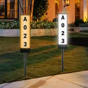 Solar Garden Lights Solar House Number Sign 2 Color Solar Powered House Single Number Light with Stake