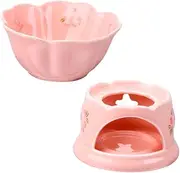 KICHOUSE Butter and Cheese Fondue Pot Ceramic Melting Stove Butter Heater for Kitchen Dining
