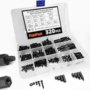 320PCS M3 Male Female Hex Nylon Spacers Standoffs Screws Nuts Assortment Kit, Threaded Pillar for Printed Circuit Board Motherboard