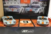 FLY TEAM 05 FORD GT40 GULF 24H LE MANS 1968 NEW 1/32 SLOT CARS IN DISPLAY BOX