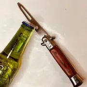 Bottle Opener 9 ”Quick Open By Push button - One Piece utensil