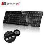 在飛比找遠傳friDay購物精選優惠-irocks K01巧克力超薄鏡面鍵盤-黑色