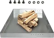 Fireplace Ash Pan, Steel Ember Holder Ash Catcher with Screw Pack, Rust-Resistant Home Fire Place Accessories, Adjustable Collection Tool for Home Use