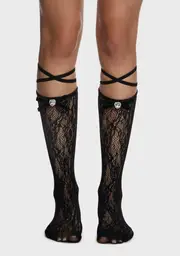 Flawless Attitude Knee High Socks - Black