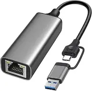 Gigabit Ethernet Adapter | Gigabit Ethernet USB 3.0 Plug & Play Adapter | Portable Computer Network Driver, Enhance Web Surfing, Downloading Speeds