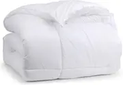 Comforter Double Size, Doona 370 GSM Microfiber Quilted Duvet, Soft and Box Stitched Quilt (White)