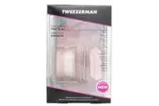 Tweezerman Complexion Prep To Go Set: Cleansing Brush + Skin Care Tool + Folding Razor + Travel Bag 3pcs + 1 Bag