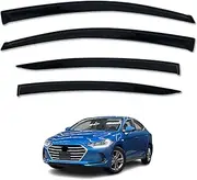 AUSGO Weathershields Compatible with Hyundai Elantra AD Series 2016-2020, Luxury Weather Shields Window Visors Wind Deflectors Sun Rain Guard 4PCS Set