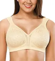 [ZeroBound] Women's Minimizer Bras Comfort Cushion Strap Wirefree Full Coverage Large Bust Non-Padded Bra