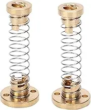 Respicefinem Gap Eliminate Nut T8 Anti Clearance Spring Brass Lead Thread Nut Ideal for 3D Printers and Household CNC Rolling Mills Brass Material Standard Size Fine
