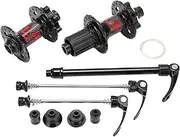 Road Bicycle 32 Holes 8‑11 Speed 72 Ring Hub 4 Bearing Accessory Lightweight Aluminum Alloy Black Red Label