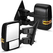 Towing Mirrors Rear View Mirrors fit for 2004 2005 2006 2007 2008 2009 2010 2011 2012 2013 2014 Ford F-150 Power Control Heated Side Mirror