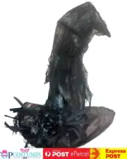 Deluxe Witch Conjuring Hat Black Wizard Halloween Costume Accessory Props