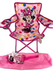 Disney MINNIE MOUSE Fold N Go Chair Beach Pool Camping Indoor Outdoor Chair NEW