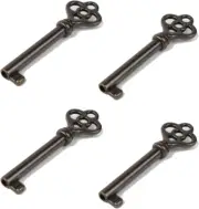 Antique Hollow Barrel Skeleton Key Set for Cabinets and Vintage Furniture