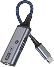 Uonlytech USB Charging Adapter C Headphone Converter for Mobile Devices Easy to Install Dual Function Adapter for Charging and Listening to Music