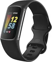 Fitbit Charge 5 Activity Tracker with 6-Months Premium Membership Included, up to 7 Days Battery Life and Daily Readiness Score, Black/Graphite Stainless Steel