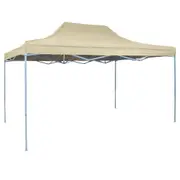 Foldable Tent Pop-Up 3x4.5 m Cream White vidaXL