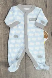 New Baby Boy Clothes Child Mine Carter's Preemie Blue Little Man Elephant Outfit