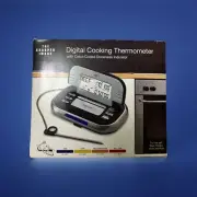 Sharper Image Digital Cooking Thermometer w/ Probe And Color Doneness Indicator