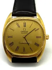 Vintage Omega Constellation Quartz 18K Gold 32mm Watch