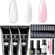 Gel Extension Nail Kit - Builder Extension Kit for Beginners,Adjustable Sculpting Set Accessories Long Lasting Glue Art Tools for Salon Home Beginners Girl
