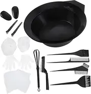 Baluue Diy Hair Dyeing Kit 12pc Hair Dye Tool Set Mixing Bowls Combs for Smooth Application