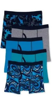 Wonder Nation Boys Boxer Briefs 5 Pack, Size S 6-7 NWT