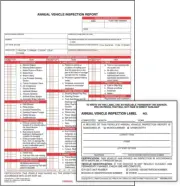 J. J. Keller 50-Pack, Annual Vehicle Inspection Report Form & Adhesive Vinyl Lab