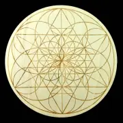 12in Large Wood FIBONACCI SEED OF LIFE Crystal Grid Sacred Geometry