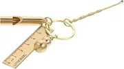 [VALICLUD] 1 Set Delicate Multi Function Keychain with Ruler Brass Key Ring present Accessory for Keys and Bags Stylish Pendant Design for Unique Charm