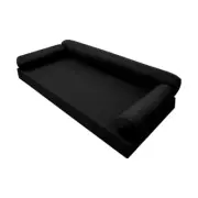 |SLIPCOVER ONLY|S6 Daybed Mattress Bolster Pillow Covers Piped Trim Twin AD109